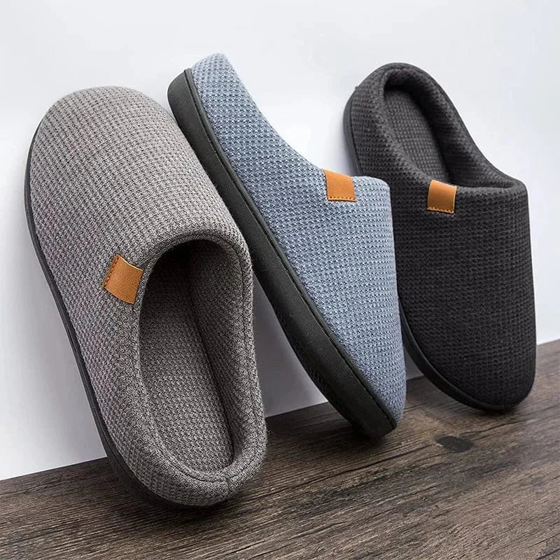 Chaussons à Mémoire de Forme Homme
