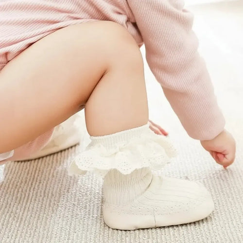 Chaussons à Volants pour Bébé Fille