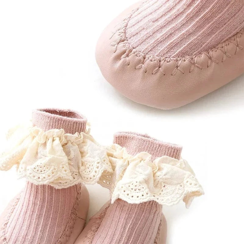 Chaussons à Volants pour Bébé Fille