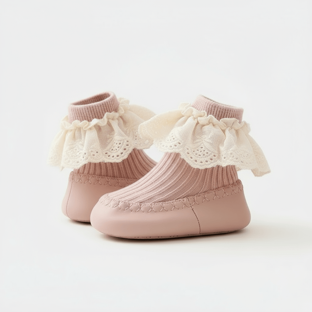 Chaussons à Volants pour Bébé Fille