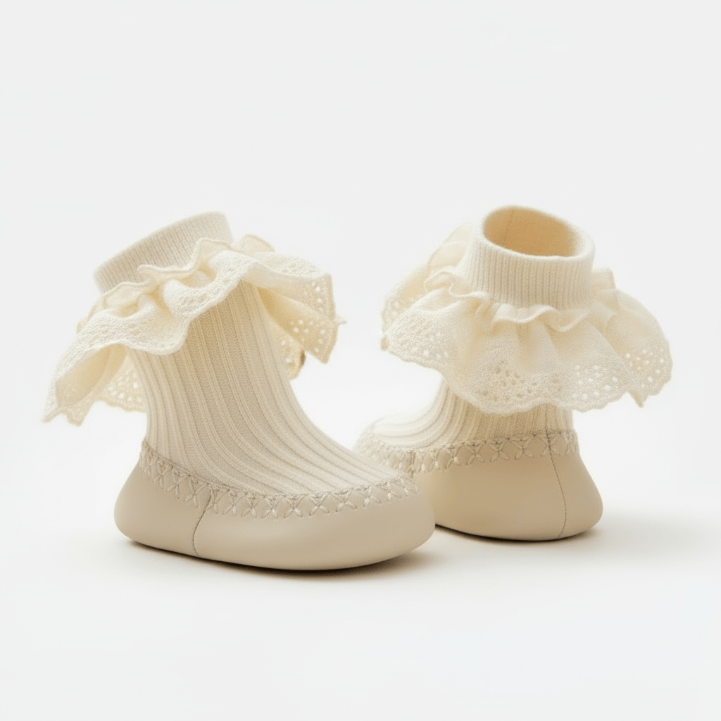 Chaussons à Volants pour Bébé Fille