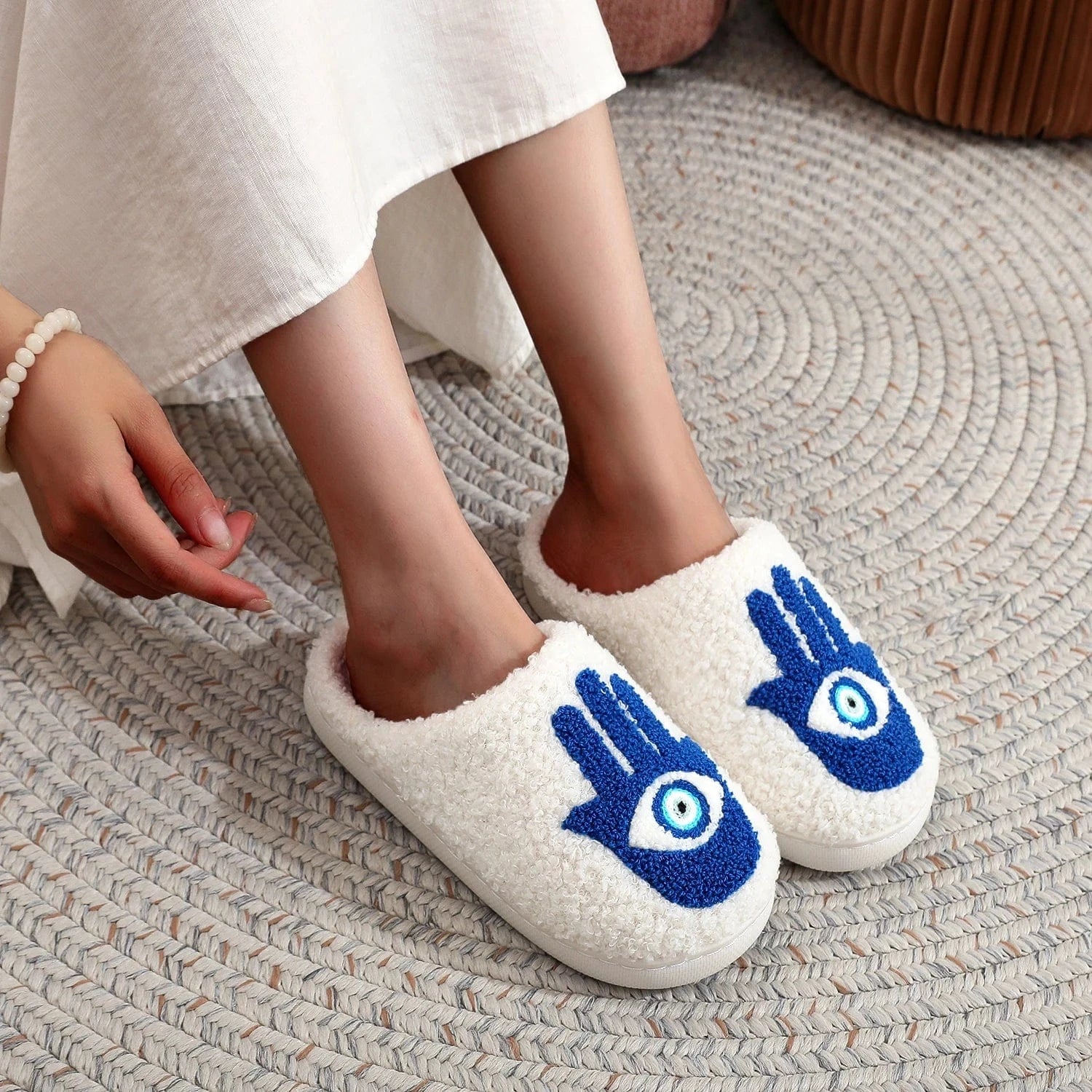 Chaussons aux Inspirations Arabes Bleu / 34-35