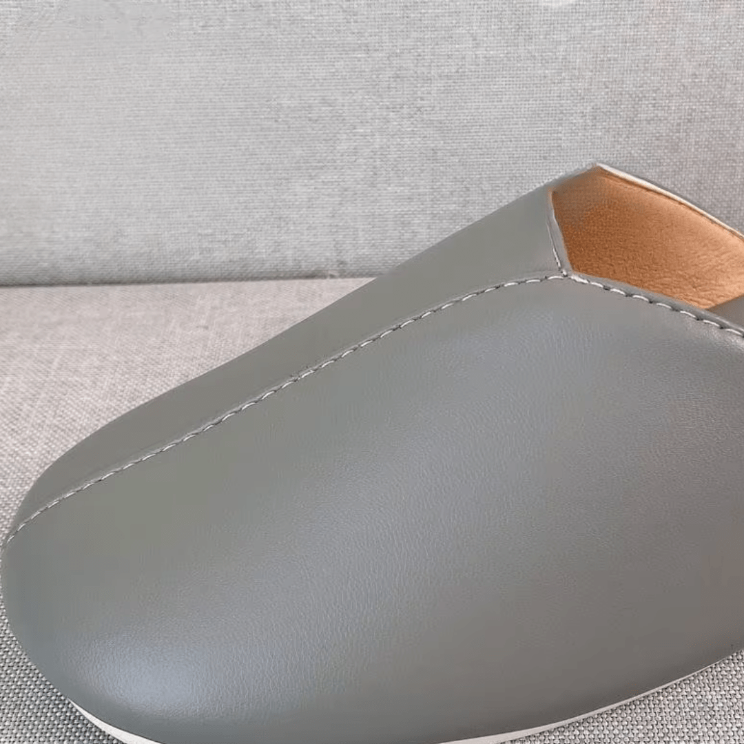 Chaussons Aspect Cuir Souple pour Femme