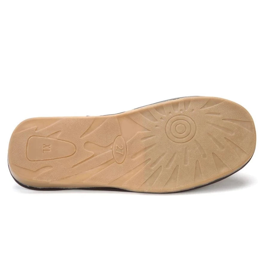 Chaussons Aspect Cuir Souple pour Homme