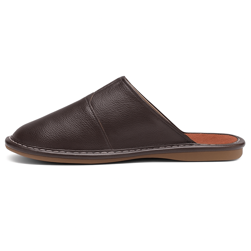 Chaussons Aspect Cuir Souple pour Homme