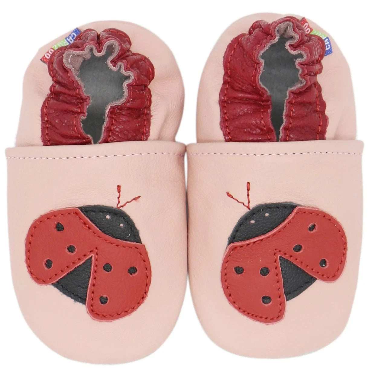 Chaussons pour Bébé en Cuir Souple Antidérapants - Marley Coccinelle / 17-18