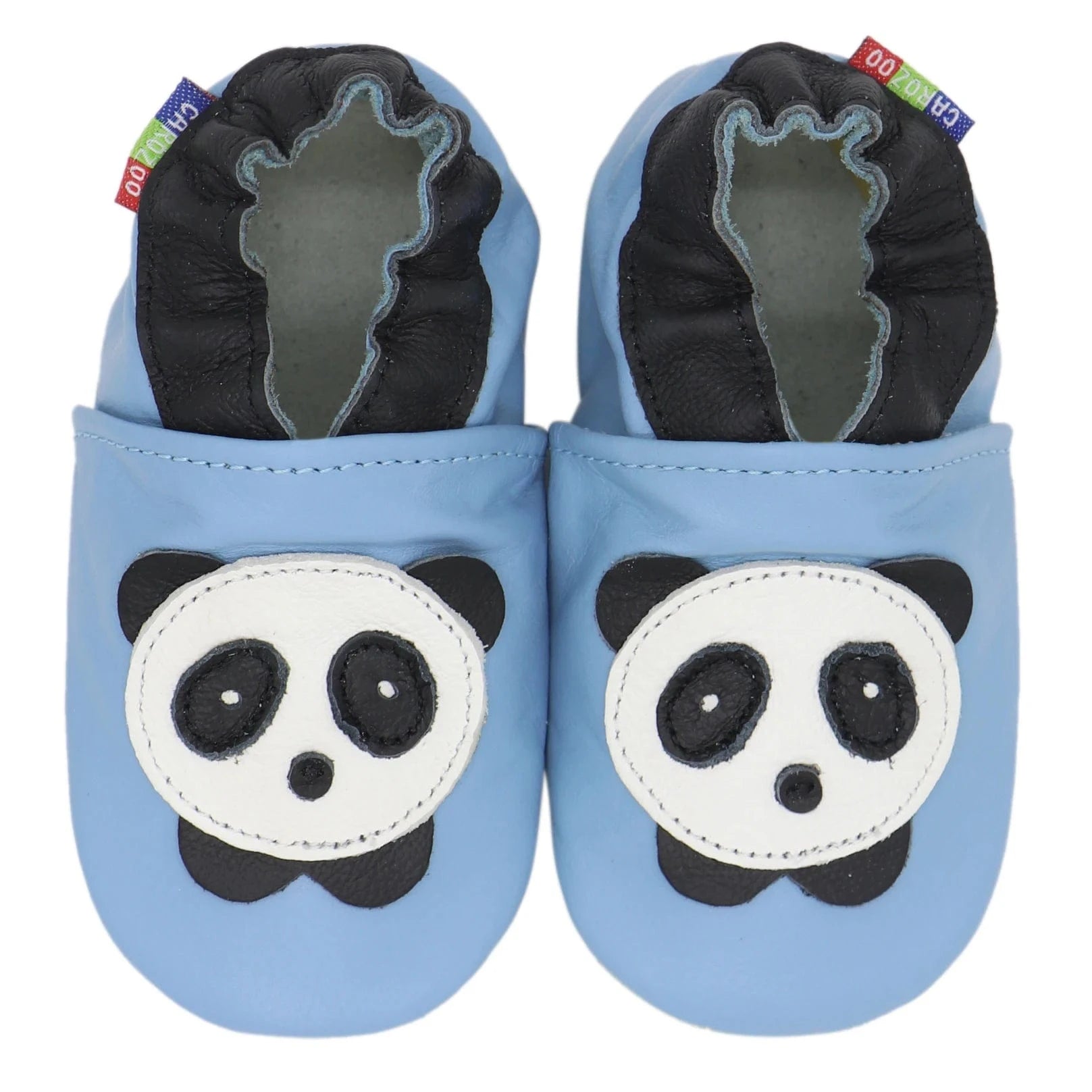 Chaussons pour Bébé en Cuir Souple Antidérapants - Marley Panda / 17-18