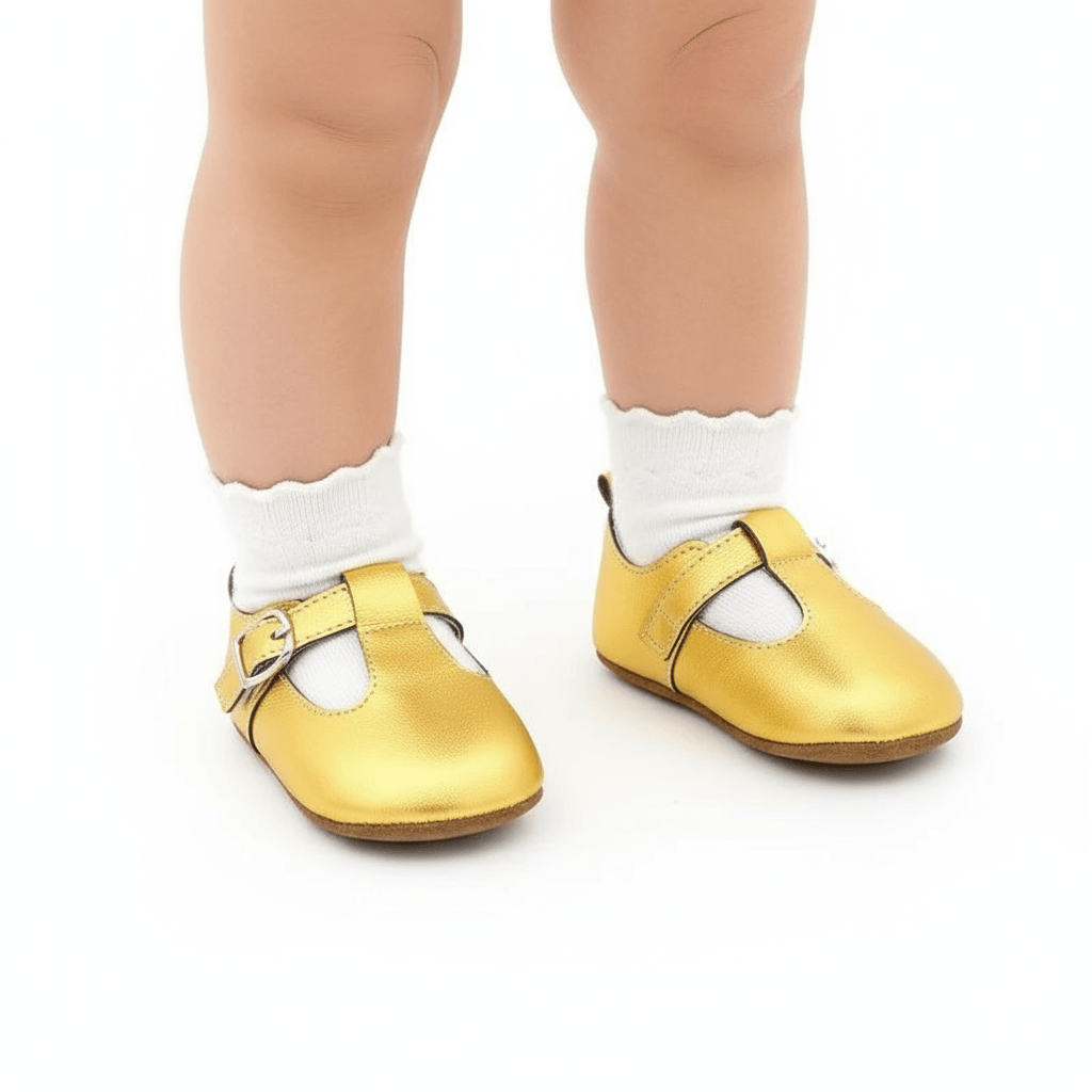 Chaussons Bébé Dorés