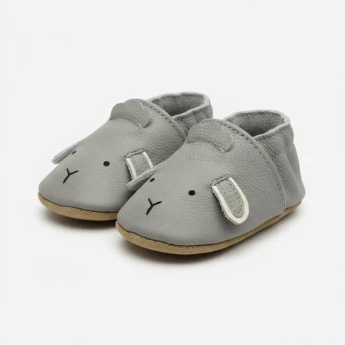 Chaussons Bébé en Cuir Antidérapants Mouton