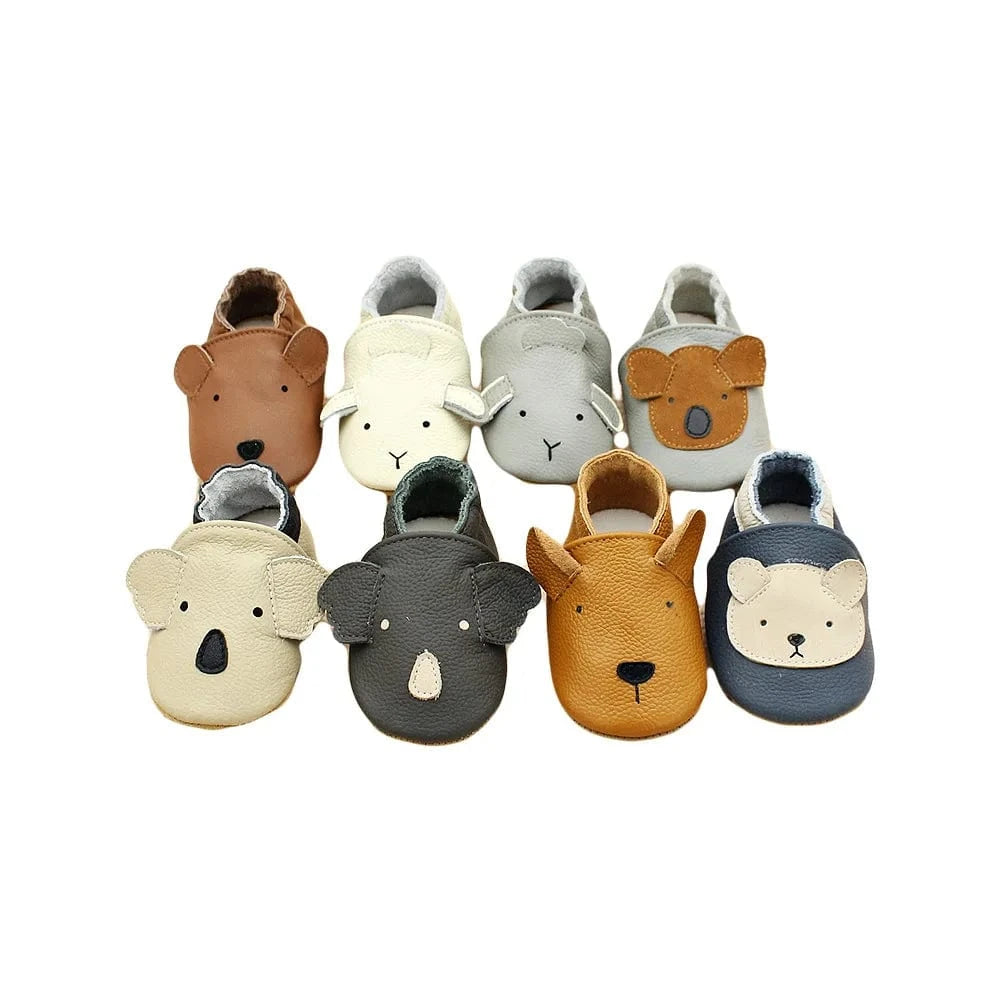 Chaussons Bébé en Cuir Antidérapants