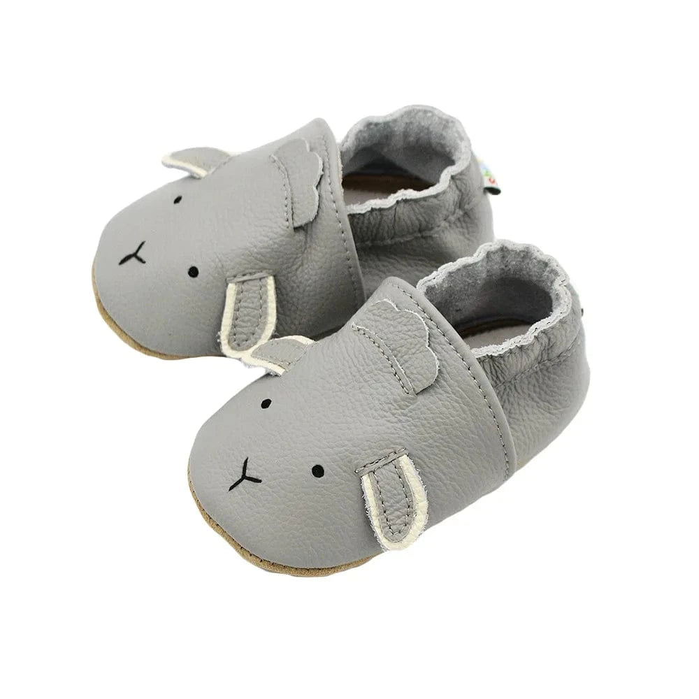 Chaussons Bébé en Cuir Antidérapants