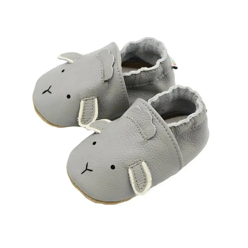 Chaussons Bébé en Cuir Antidérapants Mouton