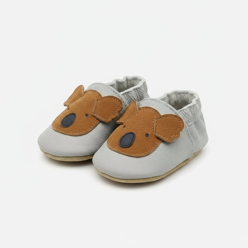 Chaussons Bébé en Cuir Antidérapants