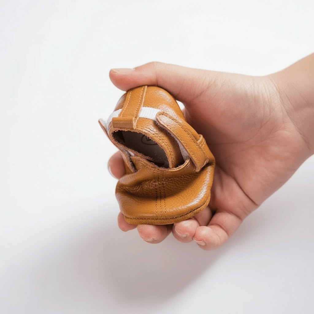 Chaussons en Cuir à Scratch pour Bébé