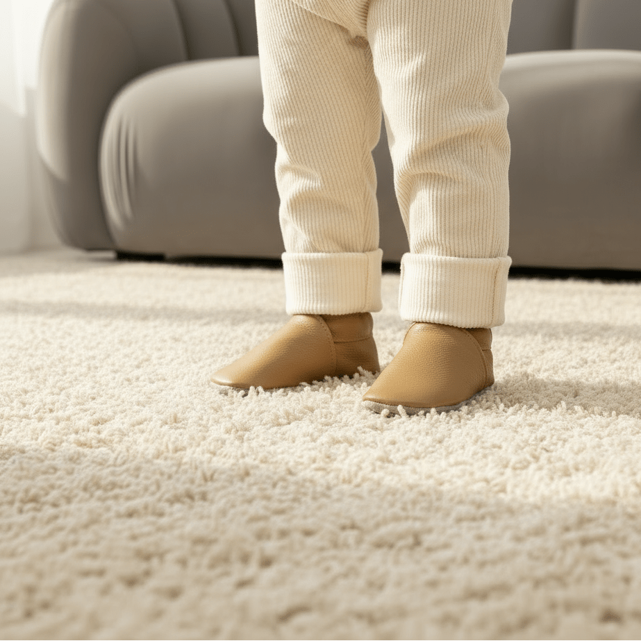 Chaussons Bébé en Cuir Souple