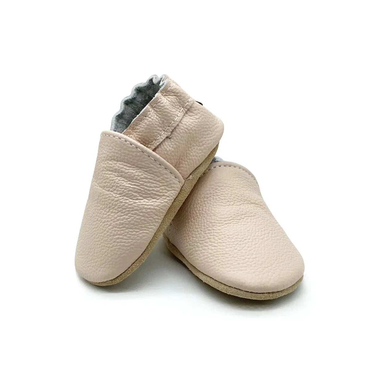 Chaussons Bébé en Cuir Souple Blush / 0-6 mois ( 17-18 )
