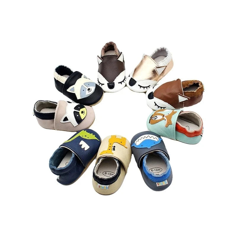 Chaussons Bébé Premiers Pas en Cuir