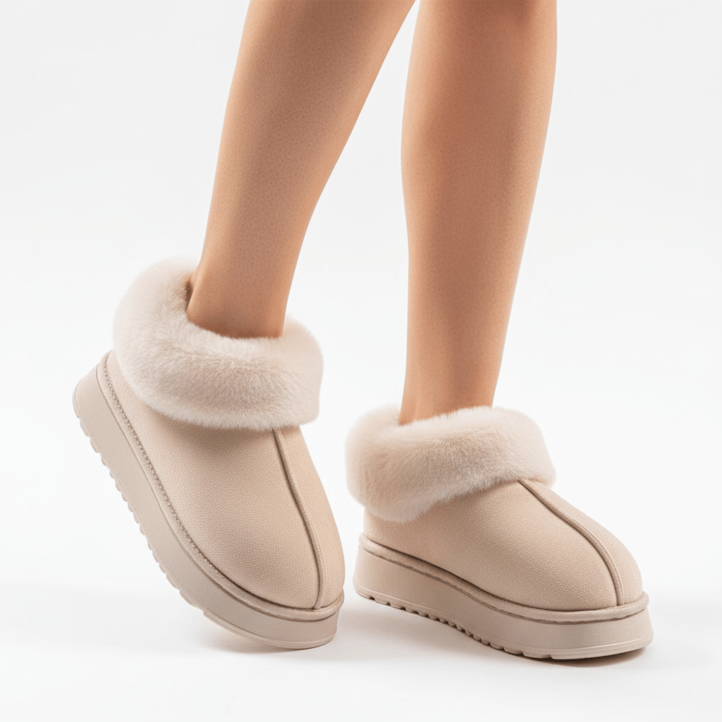 Chaussons Bottes Fourrés pour Femme