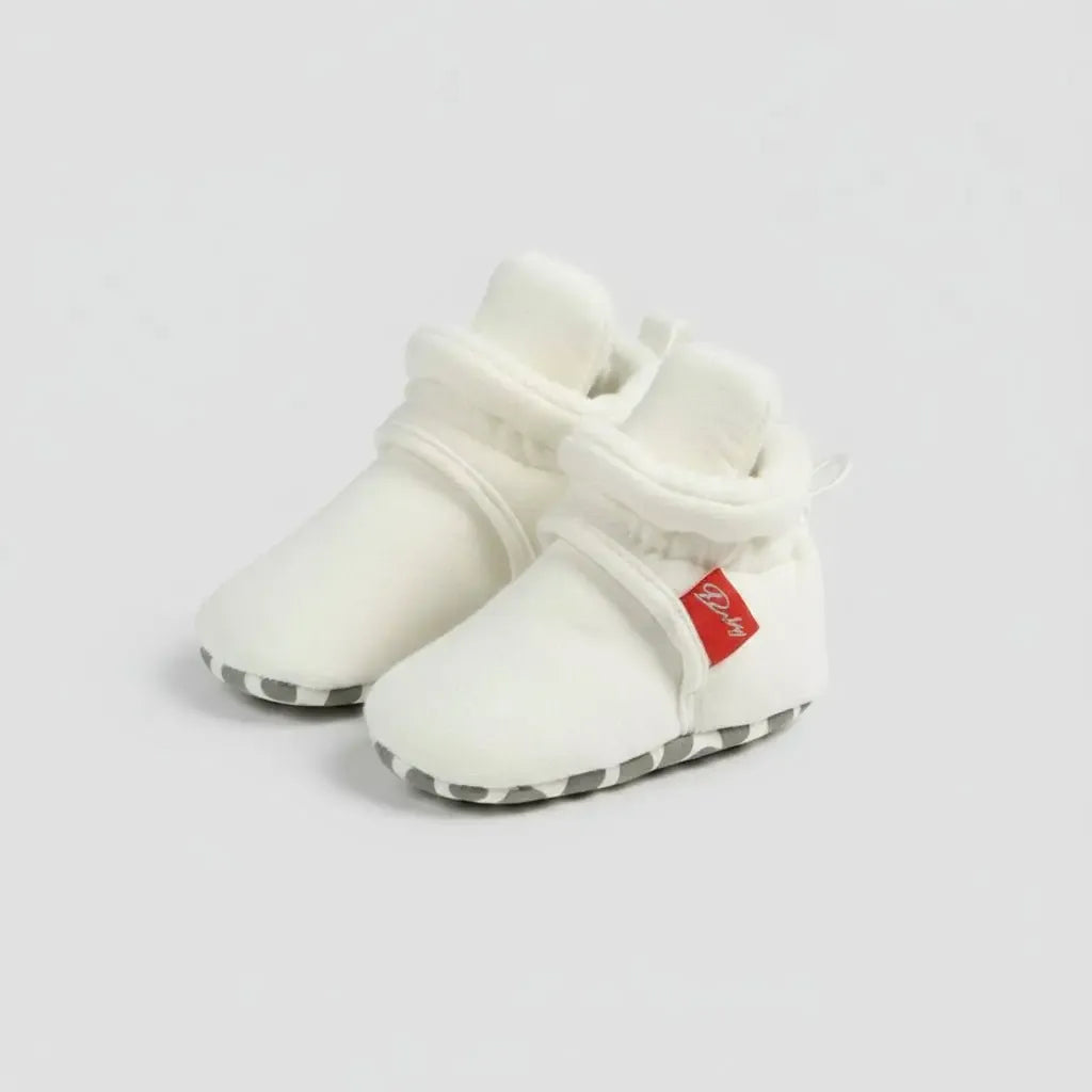 Chaussons Bottines Pour Bébé Blanc / 0 à 6 mois ( 17-18 )