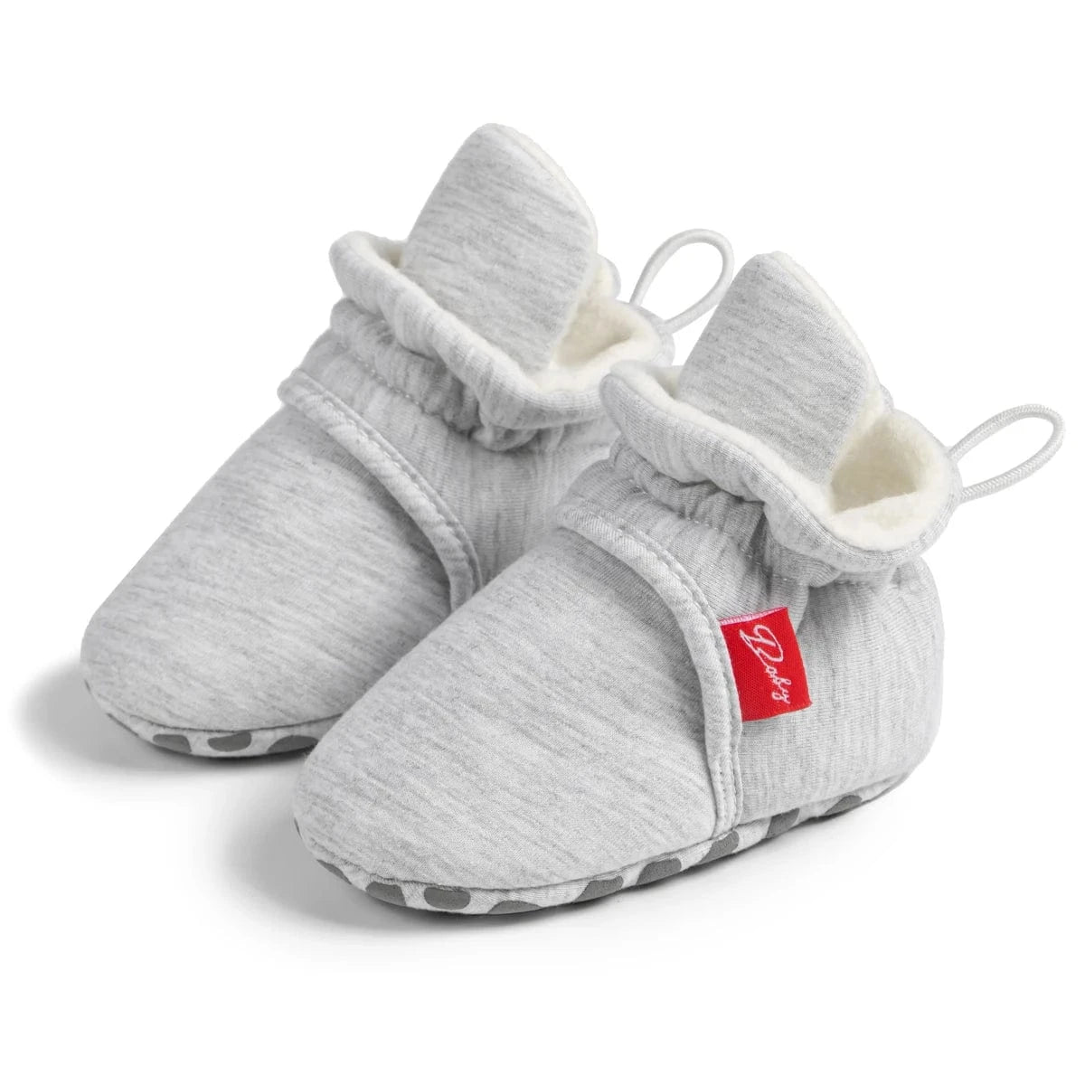Chaussons Bottines Pour Bébé Gris clair / 0 à 6 mois ( 17-18 )