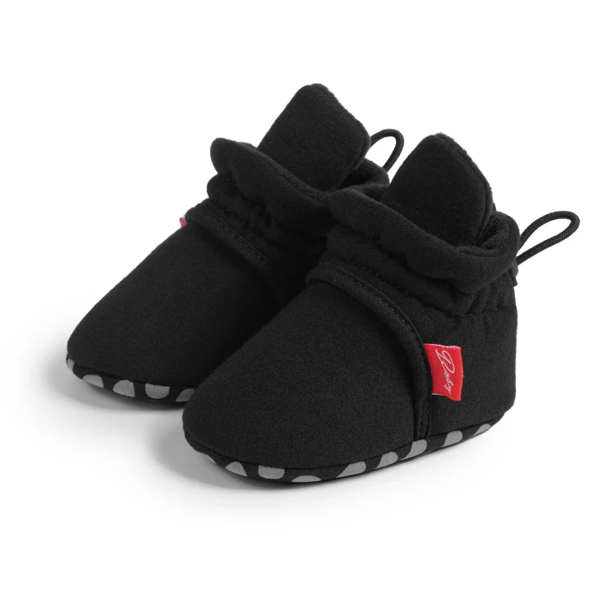 Chaussons Bottines Pour Bébé Noir / 0 à 6 mois ( 17-18 )