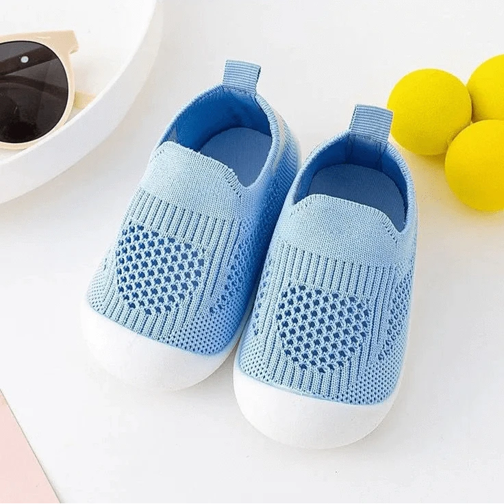 Chaussons Chaussettes Antidérapants et Souples pour Bébé Bleu ciel / 17-18