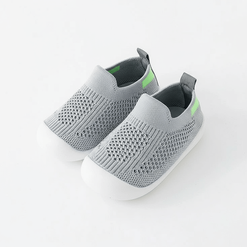 Chaussons Chaussettes Antidérapants et Souples pour Bébé Gris clair / 17-18