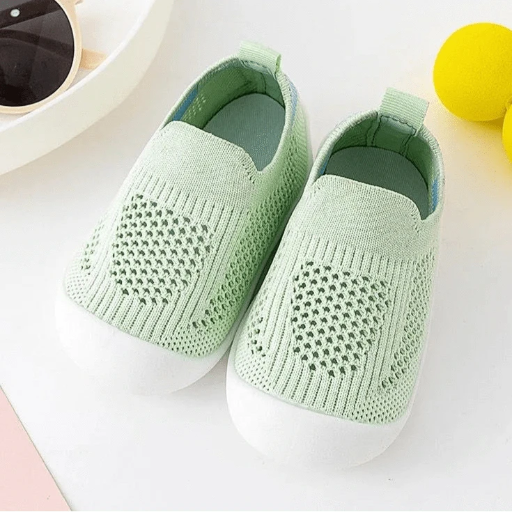 Chaussons Chaussettes Antidérapants et Souples pour Bébé Vert clair / 17-18