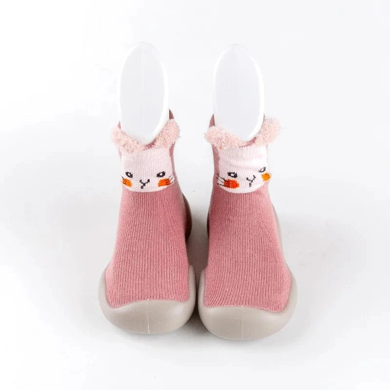 Chaussons Chaussettes Animaux Rose / 18-19