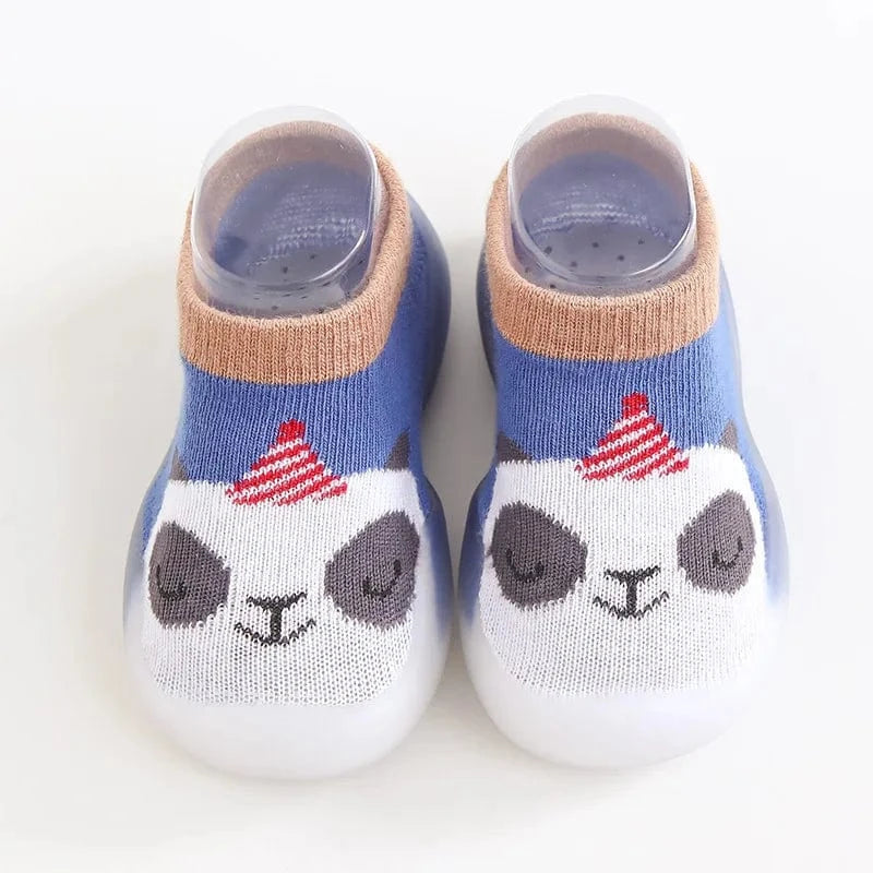 Chaussons Chaussettes Antidérapants pour Bébé - Cléo Chat Mignon / 0-6 mois
