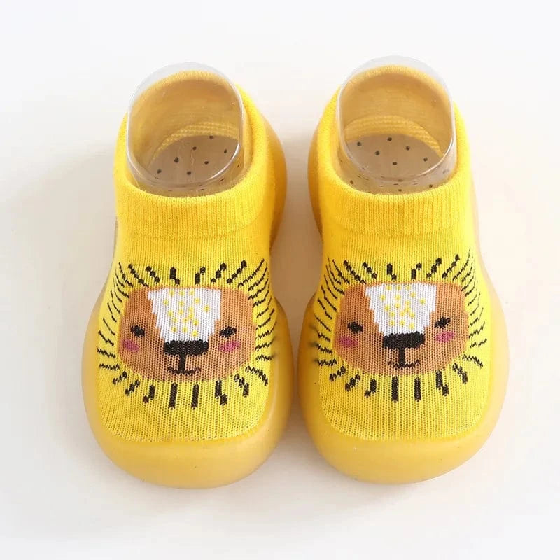 Chaussons Chaussettes Antidérapants pour Bébé - Cléo Lion Jaune / 0-6 mois