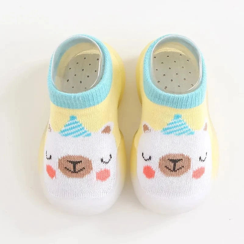 Chaussons Chaussettes Antidérapants pour Bébé - Cléo Ours Polaire / 0-6 mois