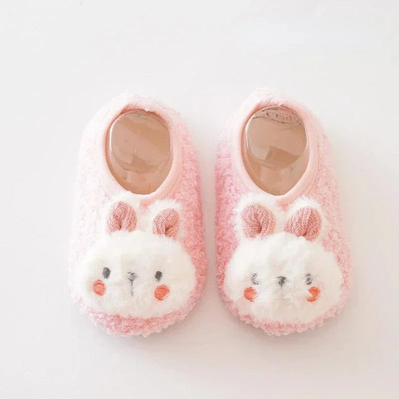 Chaussons Chaussettes en Laine pour Bébé Rose / 18-19
