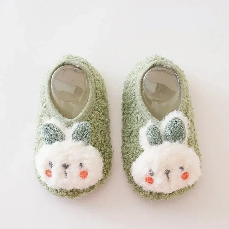 Chaussons Chaussettes en Laine pour Bébé Vert clair / 18-19