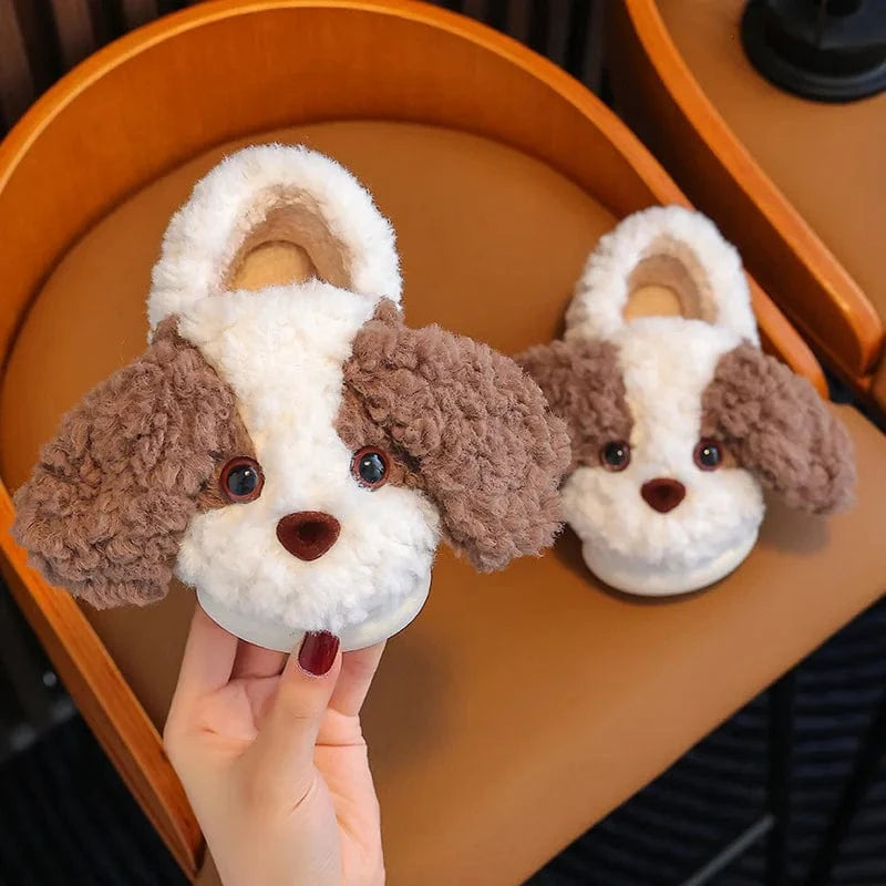 Chaussons Chien Enfant Marron / 23-24