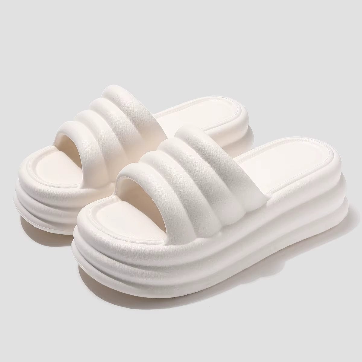 Chaussons d'Été à Talon pour Femme Blanc / 36-37