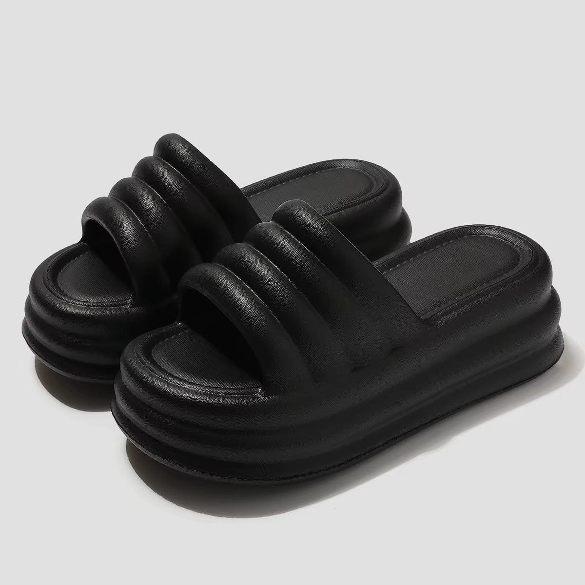 Chaussons d'Été à Talon pour Femme Noir / 36-37