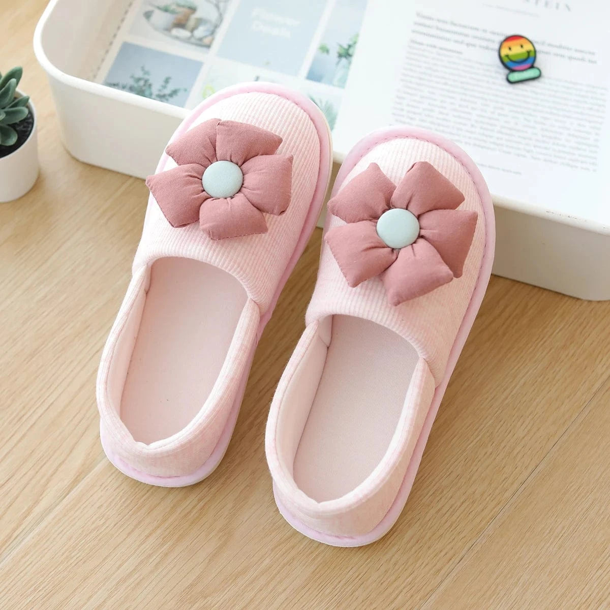 Chaussons d'Été Fermés pour Femme Rose / 36