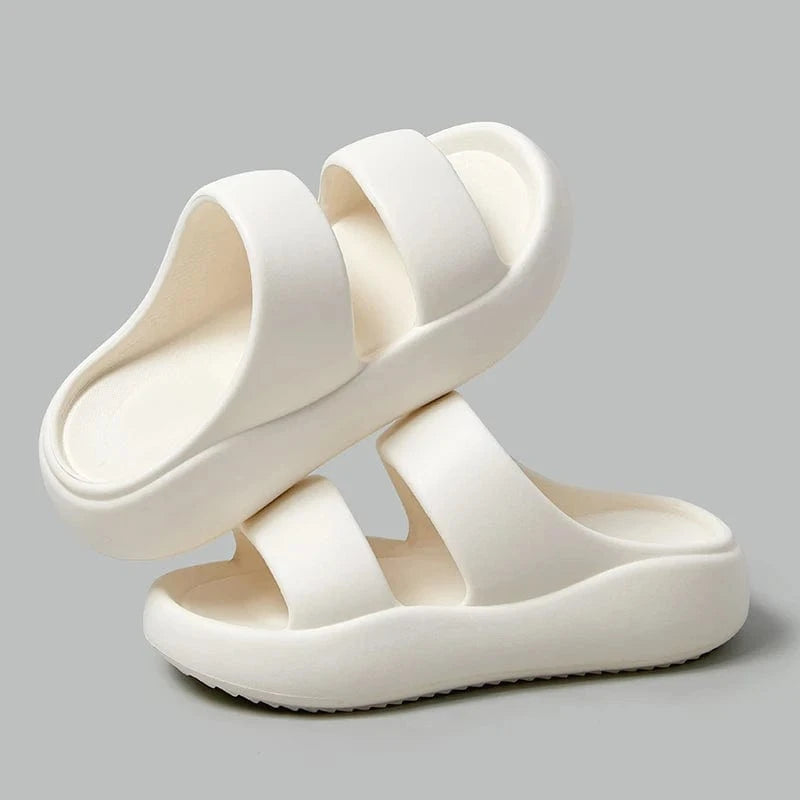 Chaussons d'Été avec Brides pour Femme Écru / 35-36