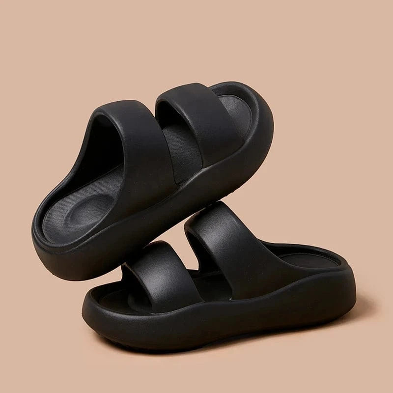 Chaussons d'Été avec Brides pour Femme Noir / 35-36