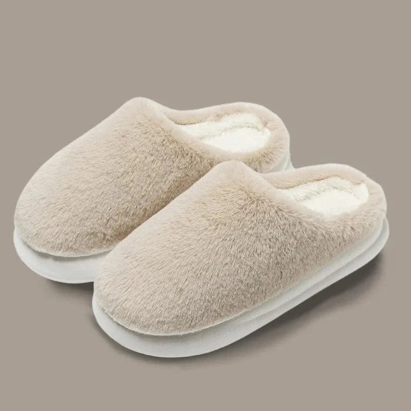 Chaussons d'Hiver Chauds pour Femme Beige / 35-36
