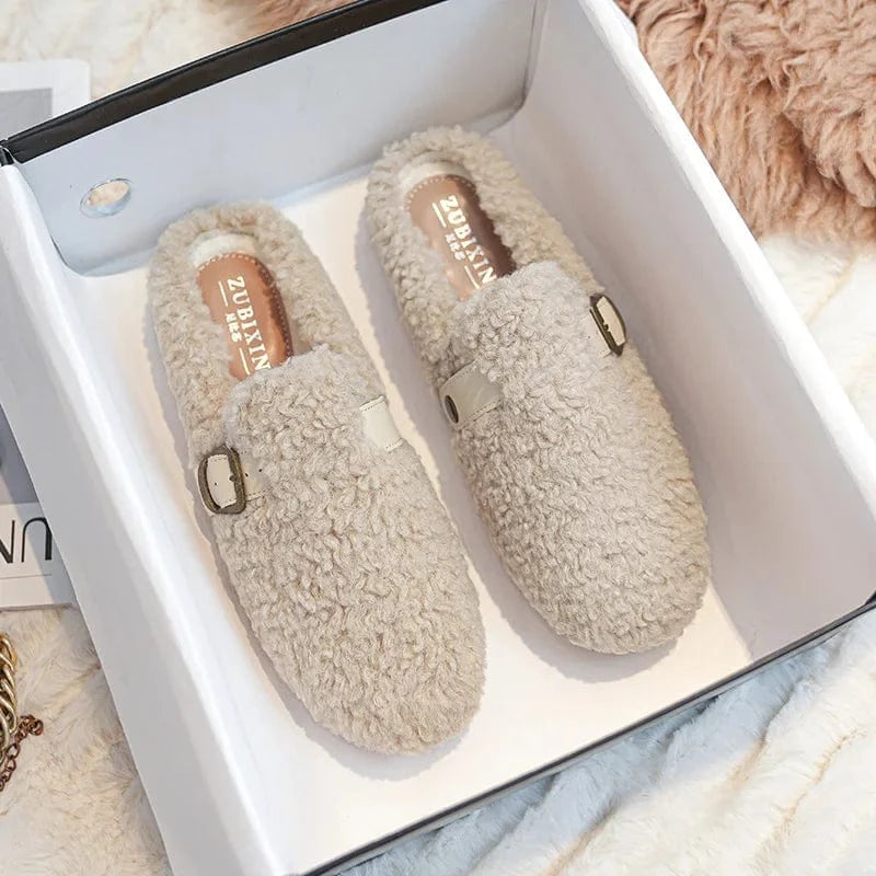 Chaussons d'Hiver en Laine pour Femme