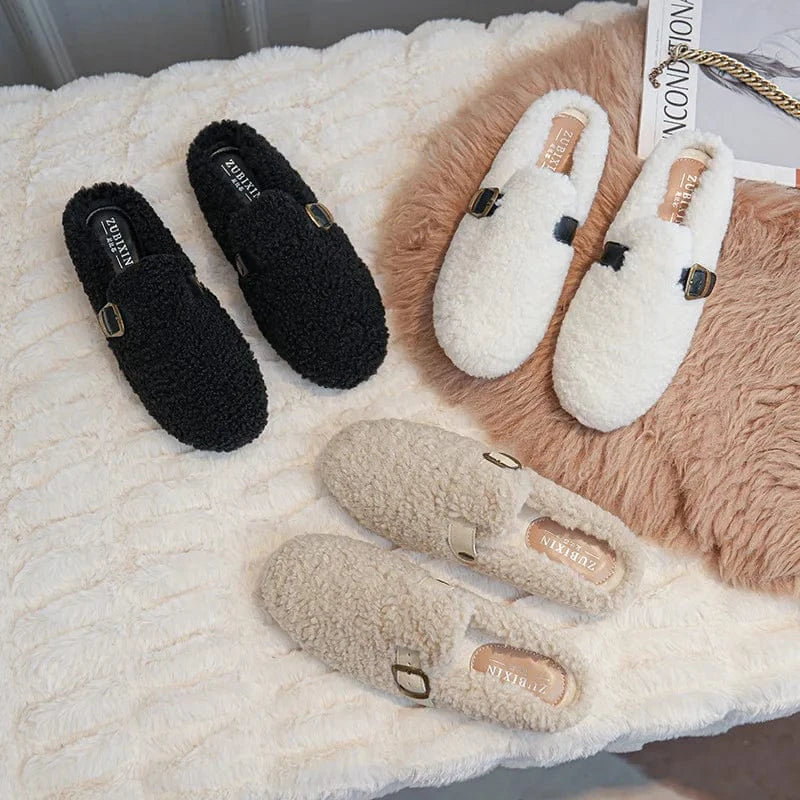 Chaussons d'Hiver en Laine pour Femme