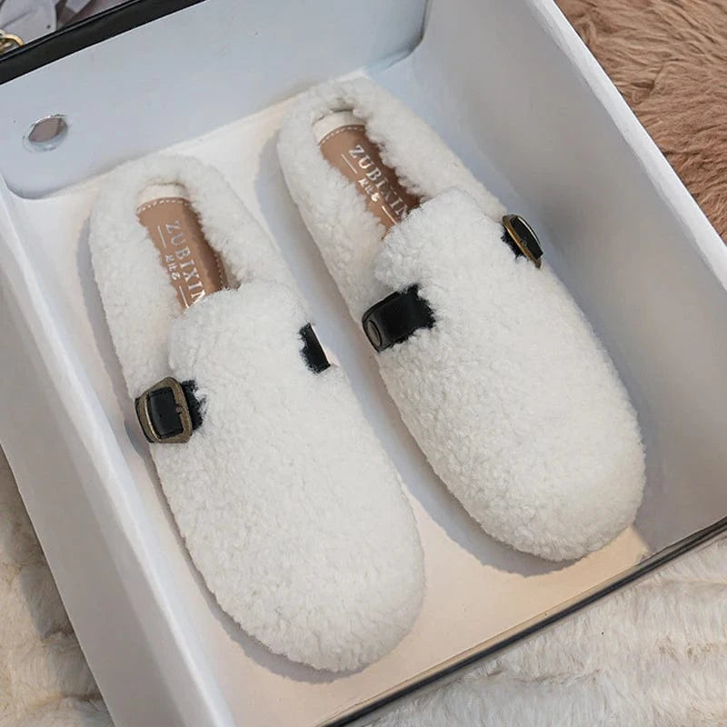 Chaussons d'Hiver en Laine pour Femme