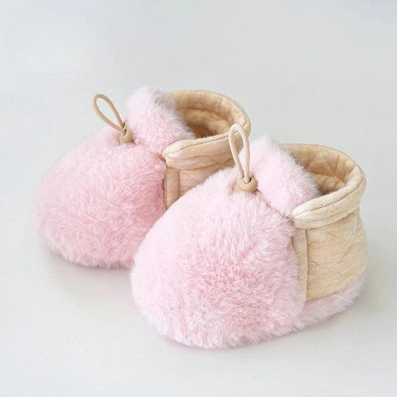 Chaussons d'Hiver pour Bébé Rose / 0-6 mois
