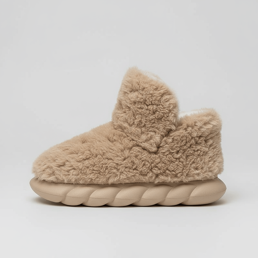 Chaussons d'Hiver Montants pour Femme Beige / 36-37