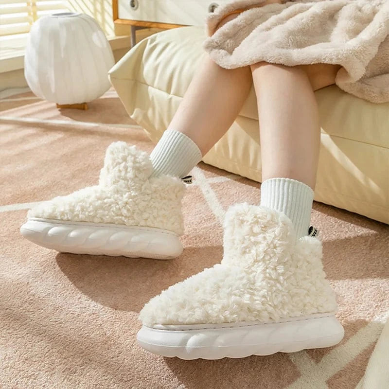 Chaussons d'Hiver Montants pour Femme Blanc / 36-37