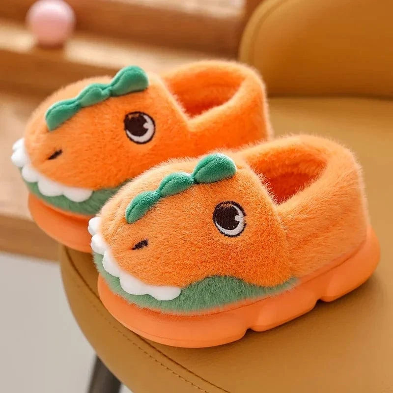 Chaussons Dinosaure pour Enfant Orange / 30-31
