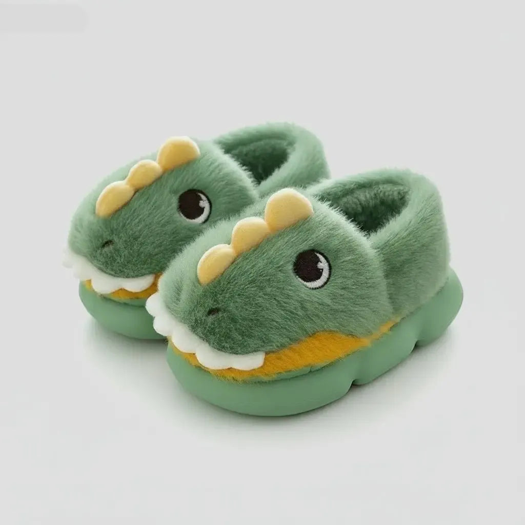 Chaussons Dinosaure pour Enfant Vert / 30-31