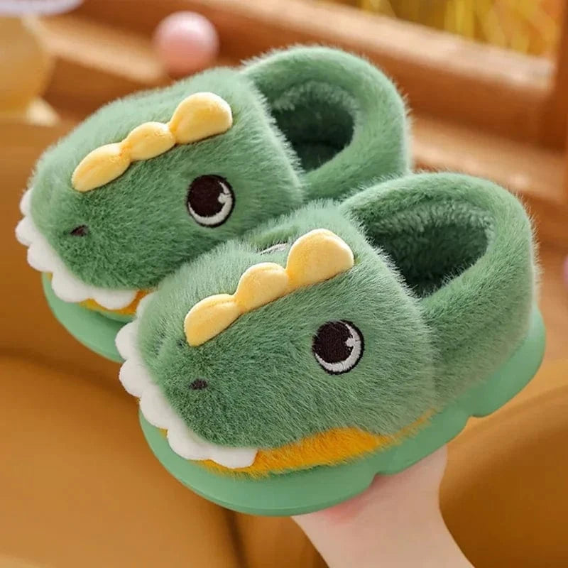 Chaussons Dinosaure pour Enfant Vert / 30-31
